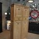 Old 1930 vintage fir cabinet with 4 doors 2 drawers
