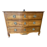 Commode en noyer de style louis xv,  du xix siècle.