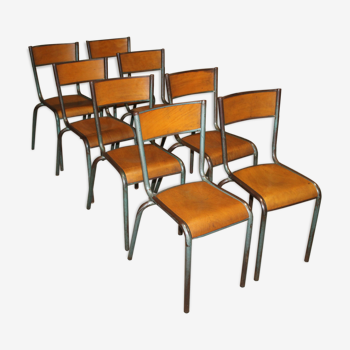 Lot de 8 chaises mullca 510