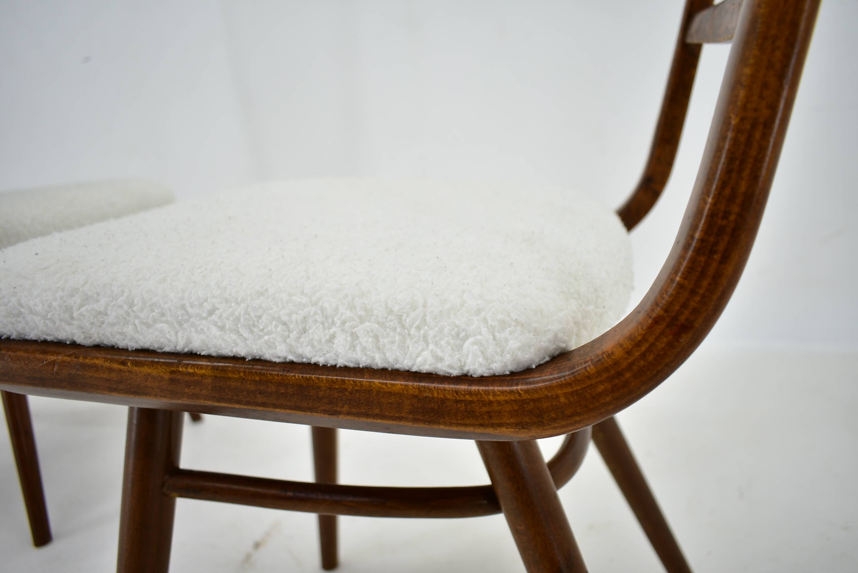 1960s Set of Four Dining Bentwood Chairs by Ton, Czechoslovakia