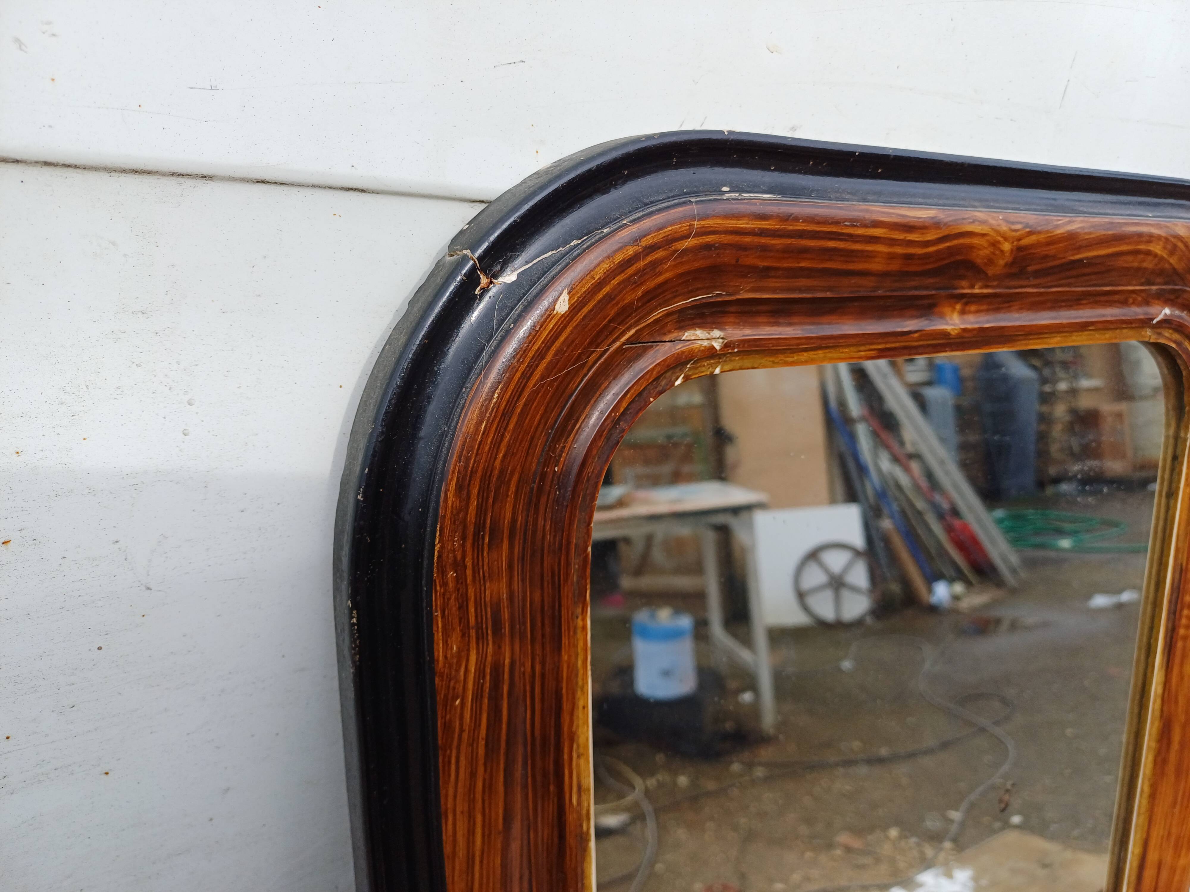 Wood Mirror and Stuk Brown and Black