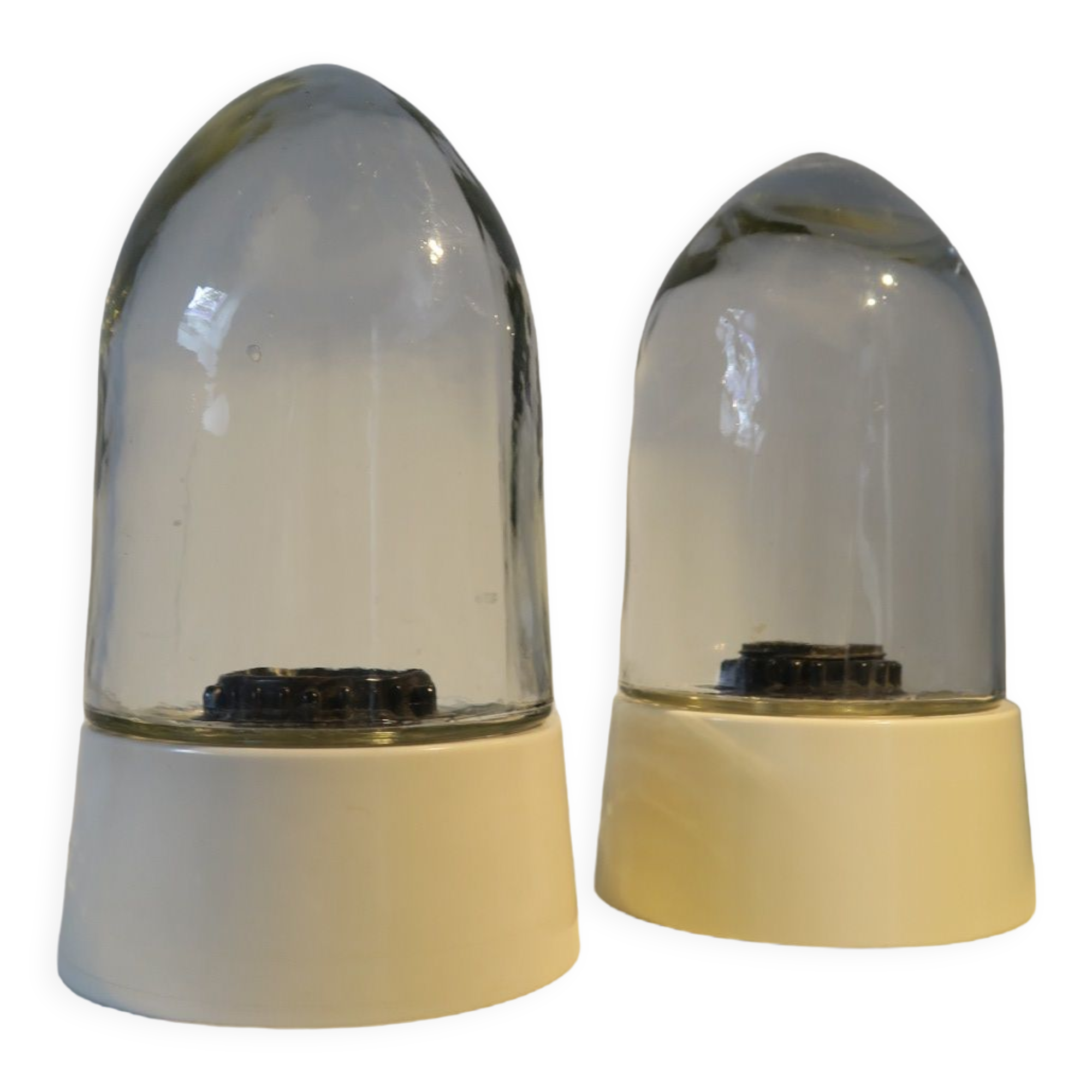 2 lamps, wall lamp or table lamp, ball shape, 50s