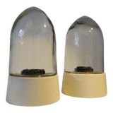 2 lamps, wall lamp or table lamp, ball shape, 50s