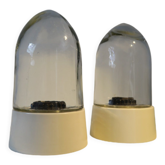 2 lamps, wall lamp or table lamp, ball shape, 50s