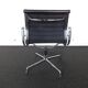 Vintage chair by charles eames ea 108 black leather edition vitra denmark