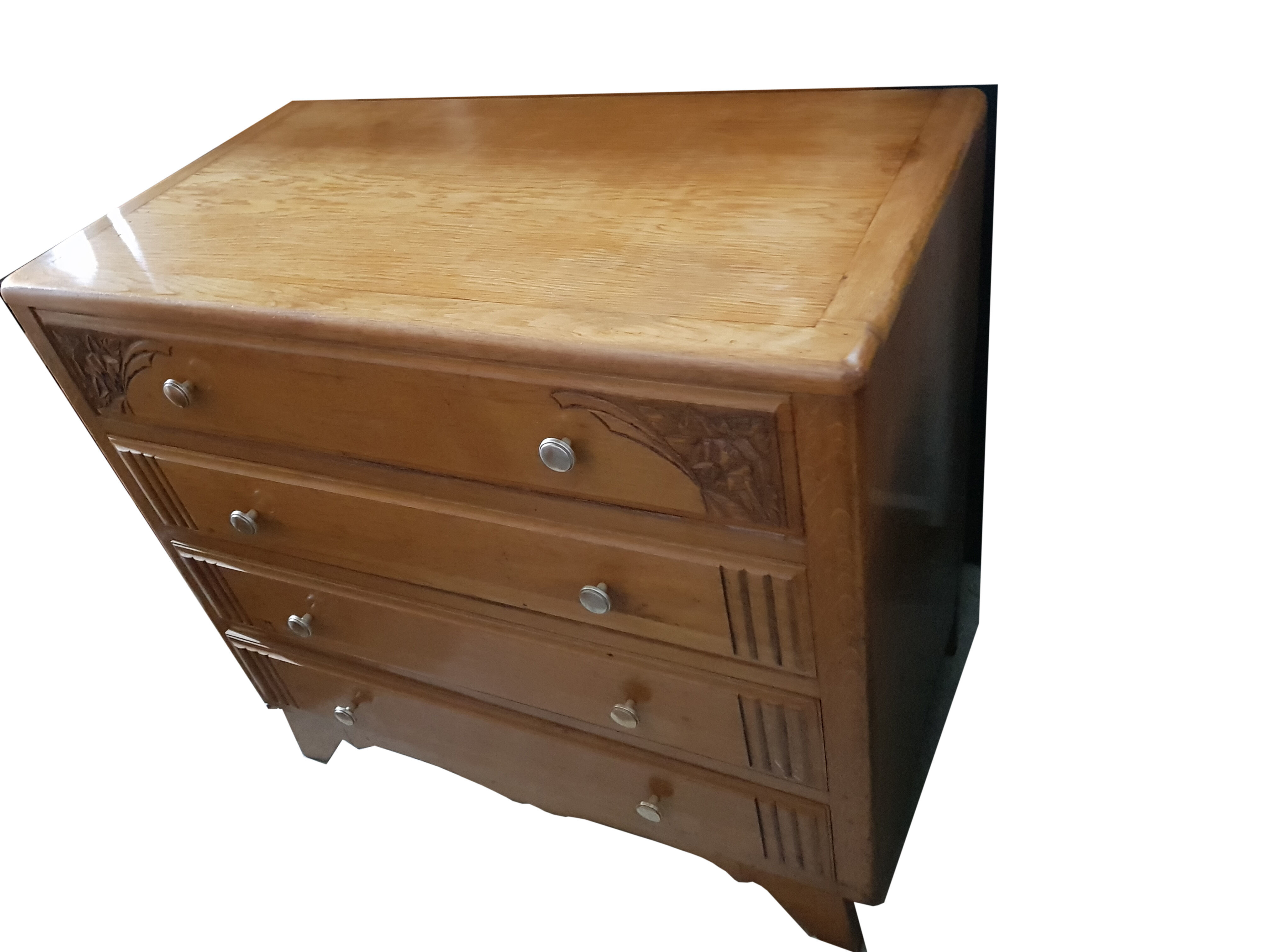 Art deco oak chest of drawers