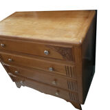 Art deco oak chest of drawers