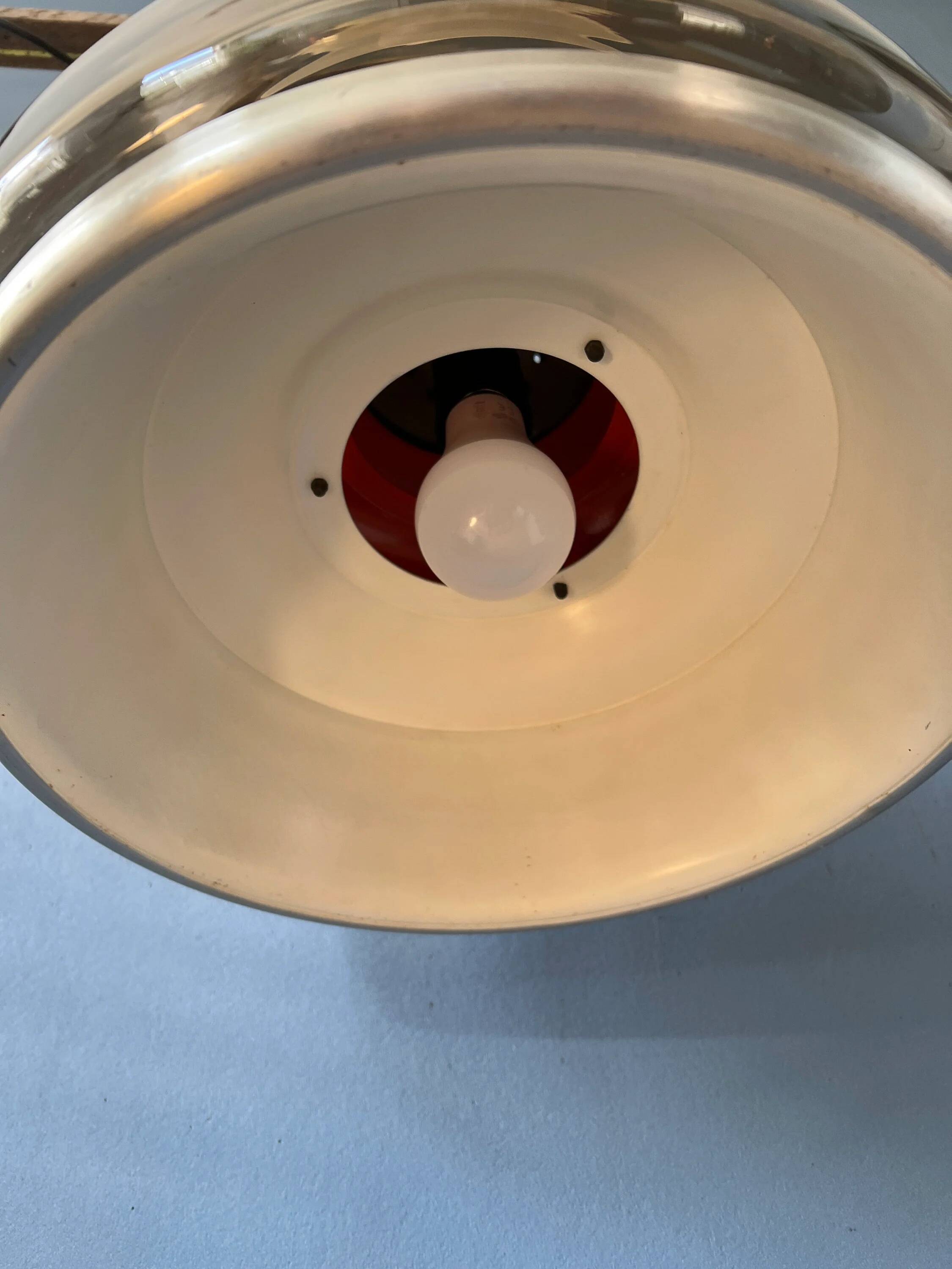 Suspension Space Age vintage 1970s in smoked glass