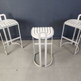 Vintage bar stools by Allmilmö, 1980s, Set of 3