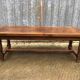 Farm table with cat bar in solid oak and 1 drawer.