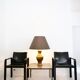 Neoclassical brass lamp large format design italy