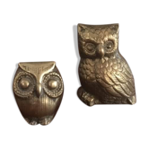 Owl and brass owl