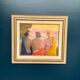 20th Century Oil on Panel – “Three Women” by N. Leon (1947) – Vintage