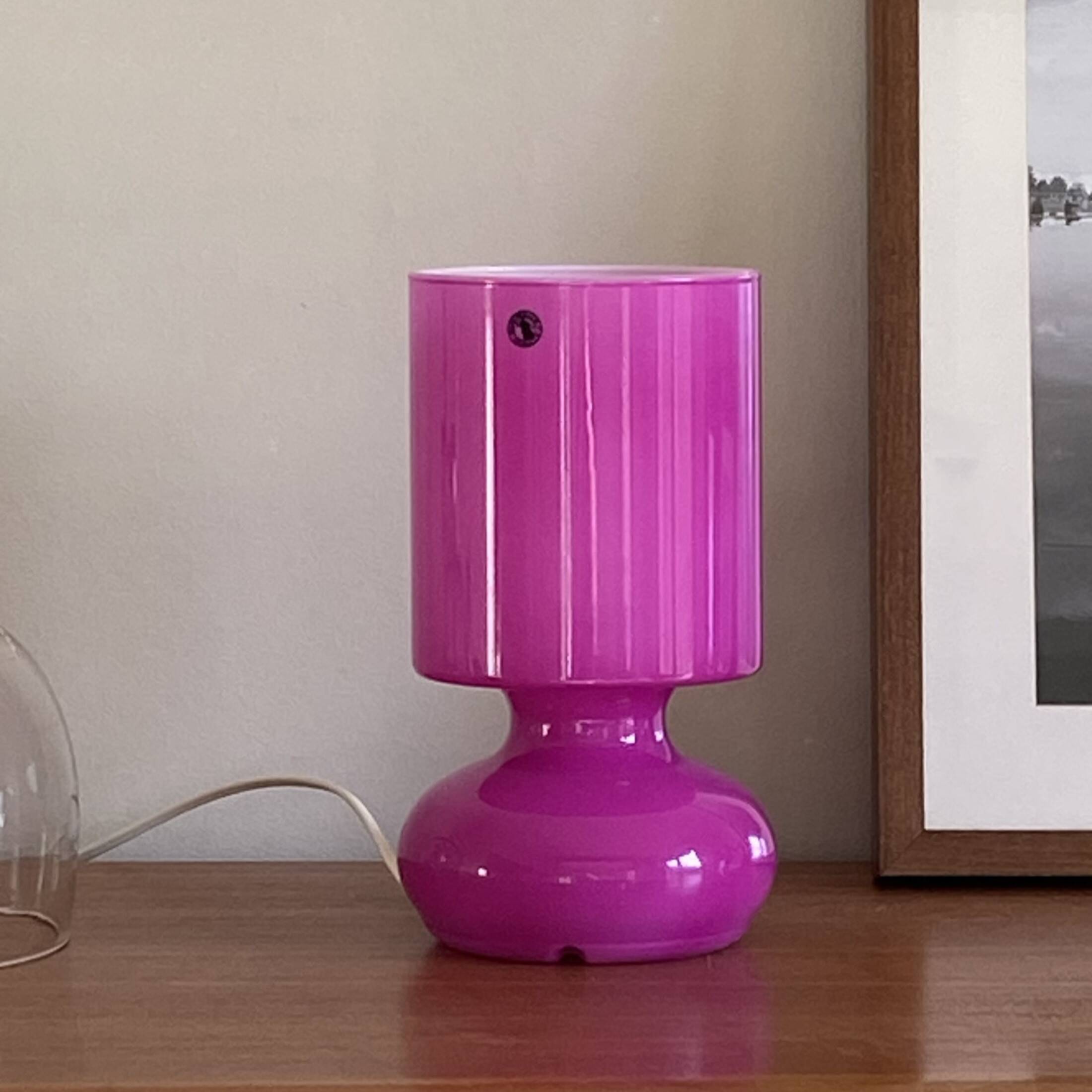 Lykta purple glass table lamp Ikea 80s vintage LAMP-7147