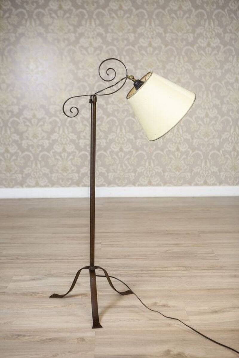 Metal Floor Lamp with Adjustable Head, Early 20th Century