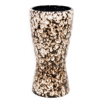 Vintage White Scheurich Vase Fat Lava Glaze 244-22