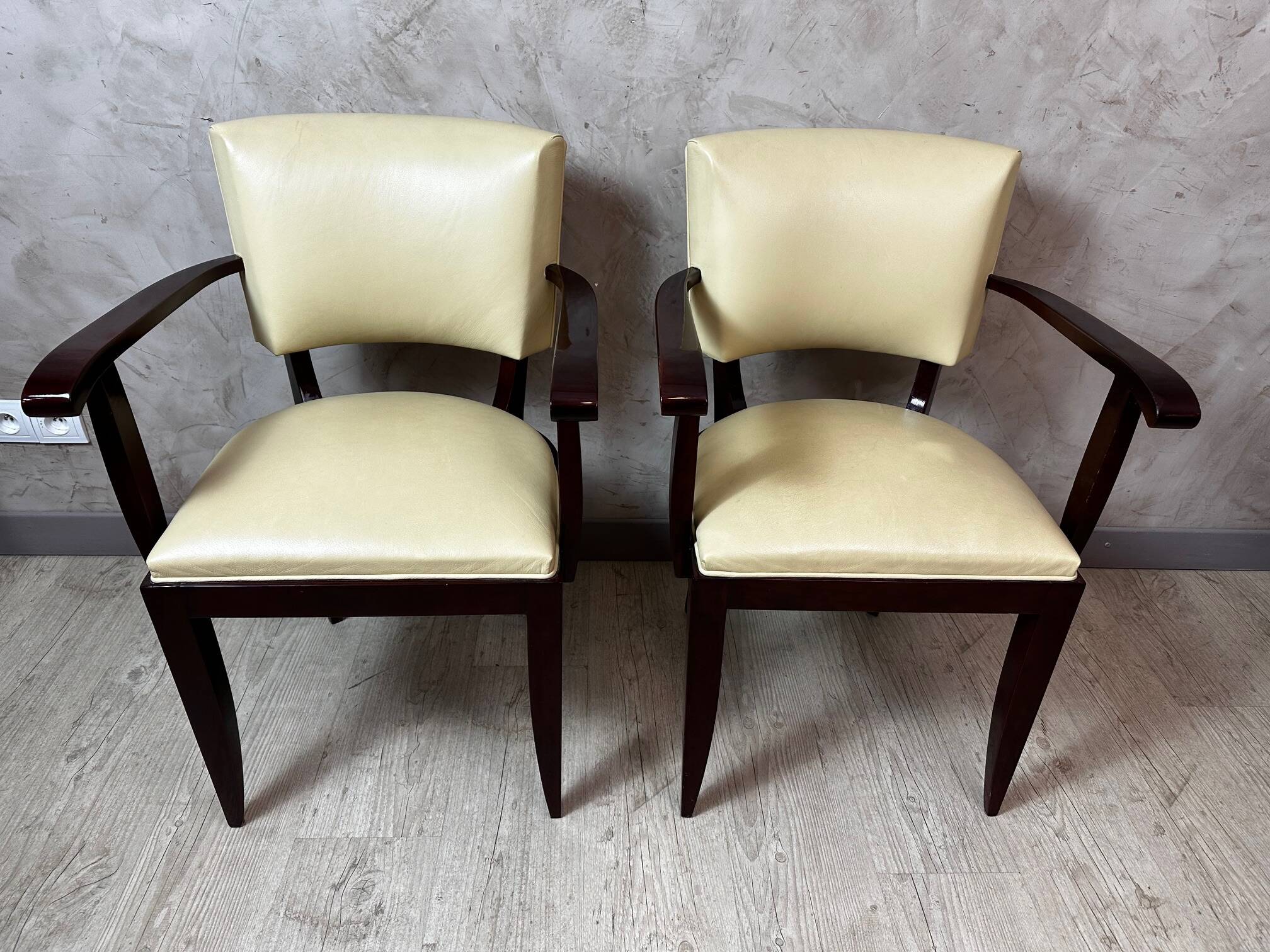 Pair of bridge armchairs
