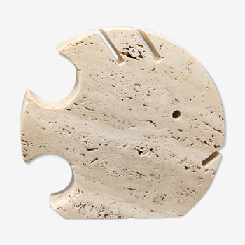 1970s fish sculpture'in travertine. made in italy