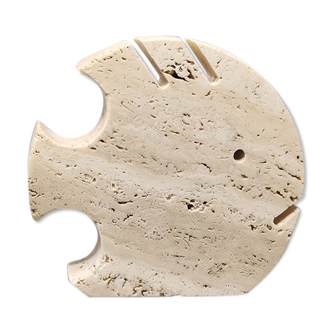 1970s fish sculpture'in travertine. made in italy