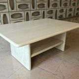 Travertine coffee table with intermediate top