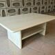 Table basse en travertin avec plateau intermédiaire