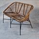 Italian mid century bamboo and iron 2-seater sofa, 1960s