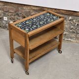 Guillerme and Chambron serving trolley with Danikowski ceramics