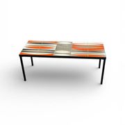 Table basse navettes de roger capron vallauris france années 1960