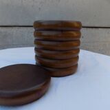 turned wooden box