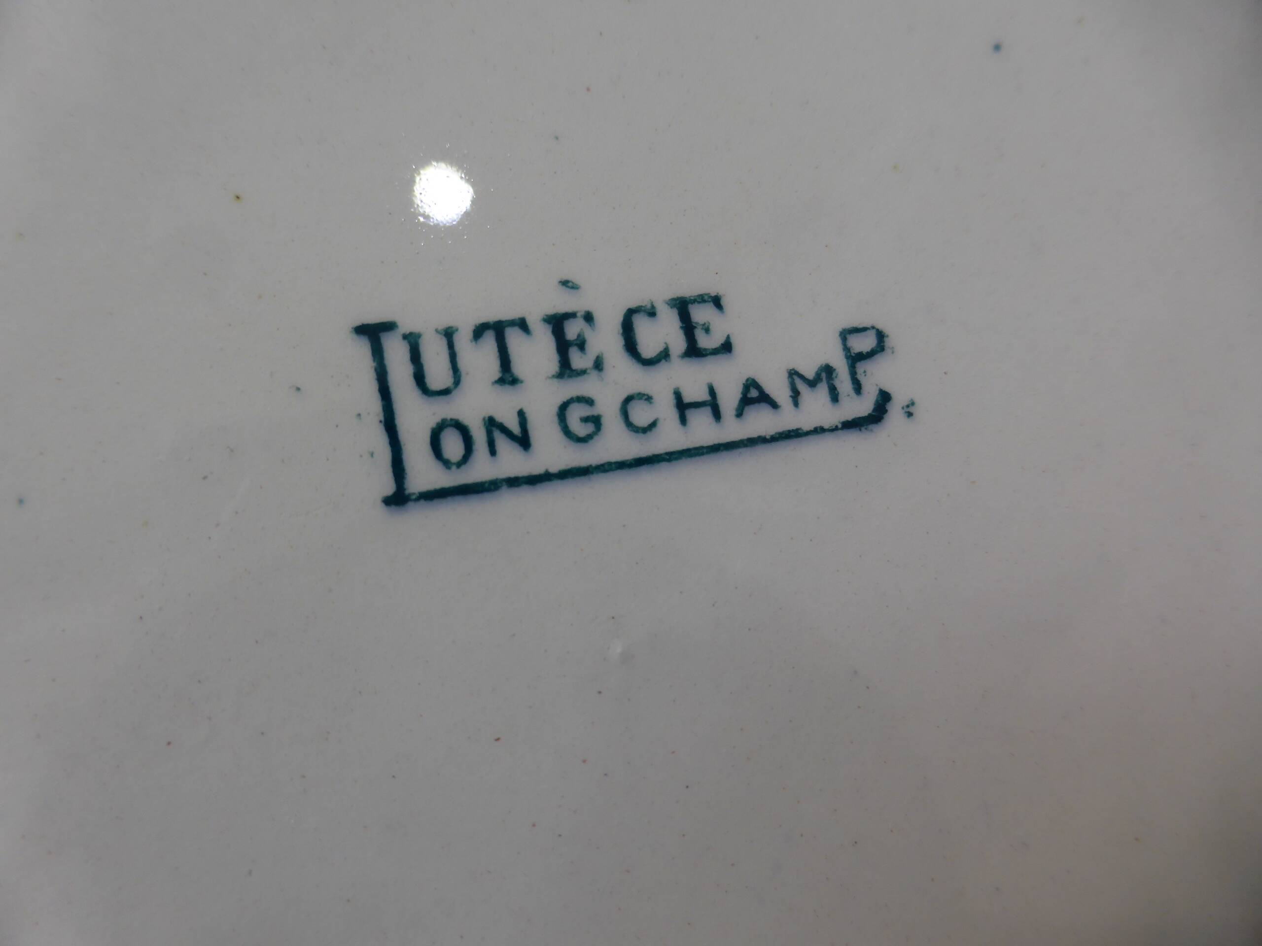 4 Longchamp ironstone dinner plates, Lutèce pattern 220602