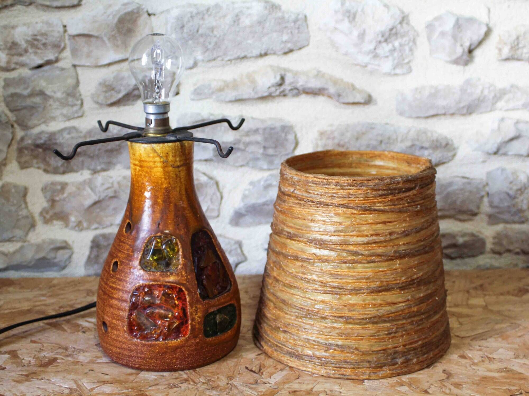 Ceramic and resin lamp - Accolay