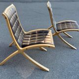 AX chairs attributed to Peter Hvidt & Orla Mölgaard, attributed to Fritz Hasen, 1978, set of 2