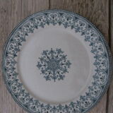 5 assiettes plates en terre de fer de Badonviller