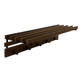 Vintage scandinavian teak coat rack, 1960s