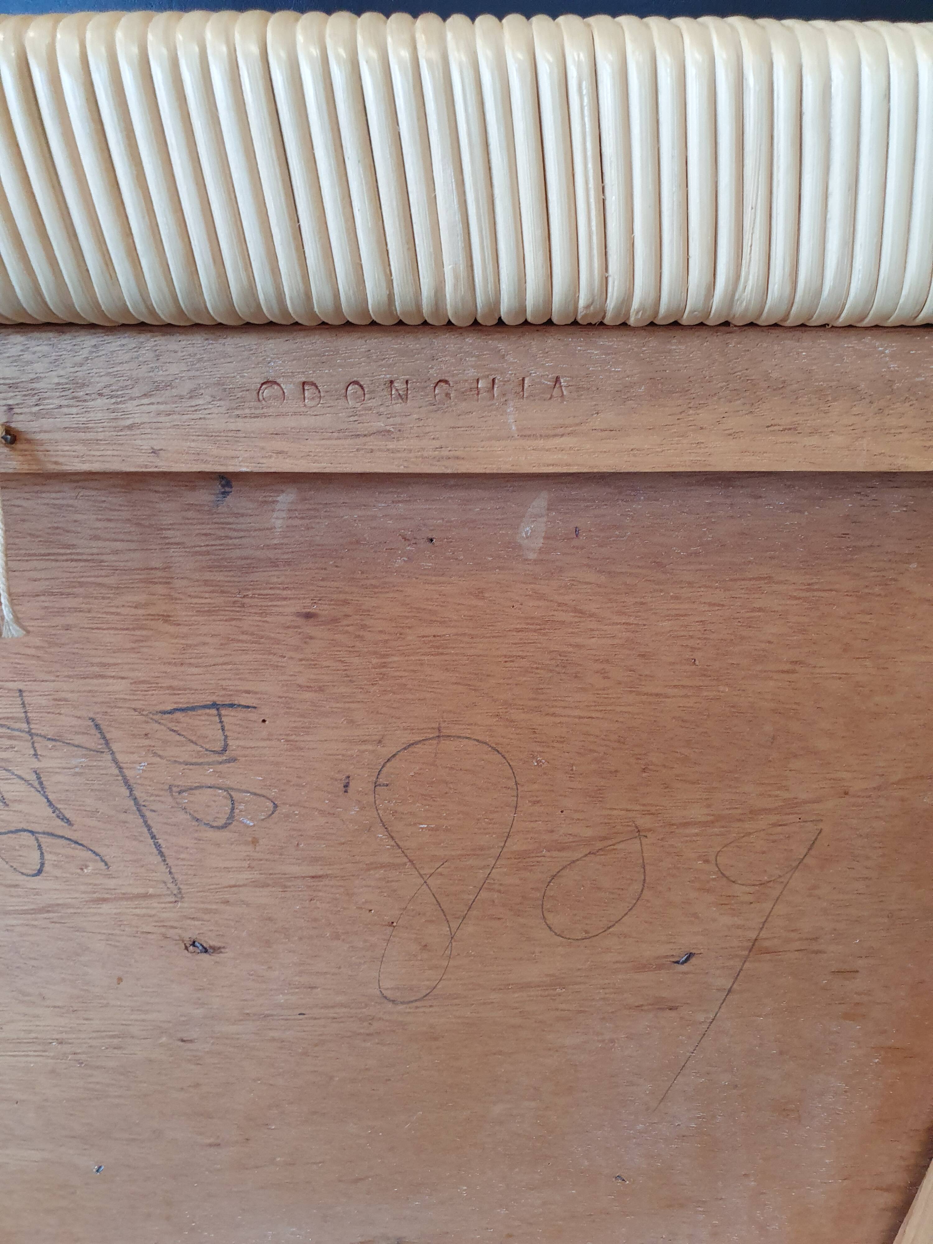 Donghia Block Island chairs 1990s original leather seats. 5 x armrests, 2 x without by John Hutton