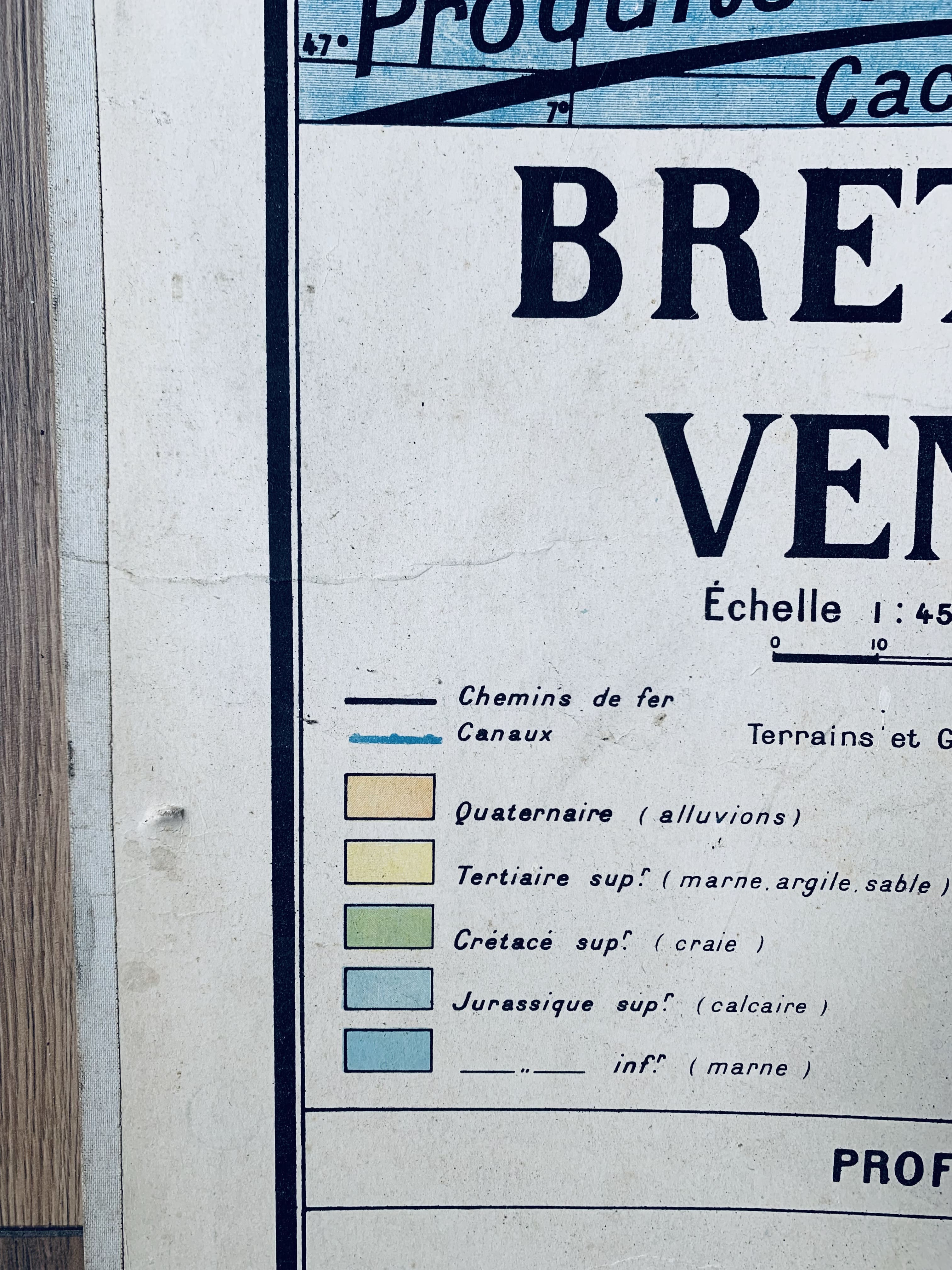 Map n°10 "Brittany and Vendée" by P. Kaeppelin and P. Deffontaines