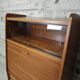 Secrétaire vintage en bois et rotin