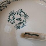 Soup bowl Saint Amand, green pattern - model 4025