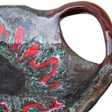 Grand bol vintage français en faïence de Vallauris avec deux anses