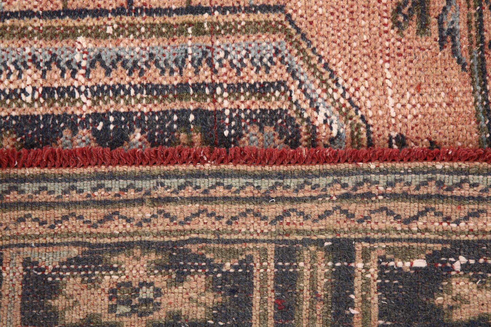 3x11 Dark Salmon Turkish Runner Rug, 85x336Cm SK 5476