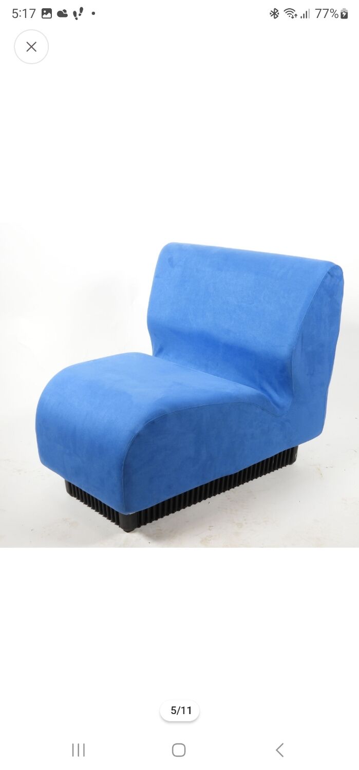 Chauffeuse modulaire bleue Édition Herman Miller