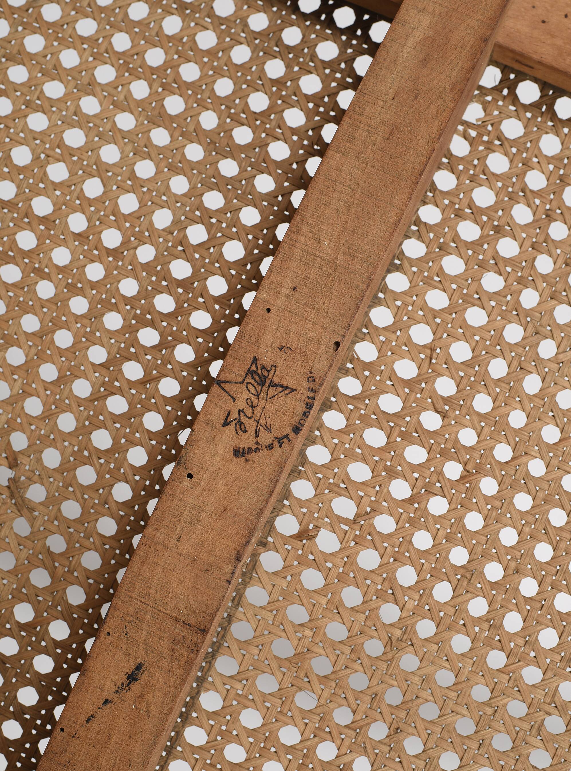 Stella cane bench, stamped