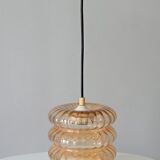 Vintage pendant lamp molded glass 60/70s