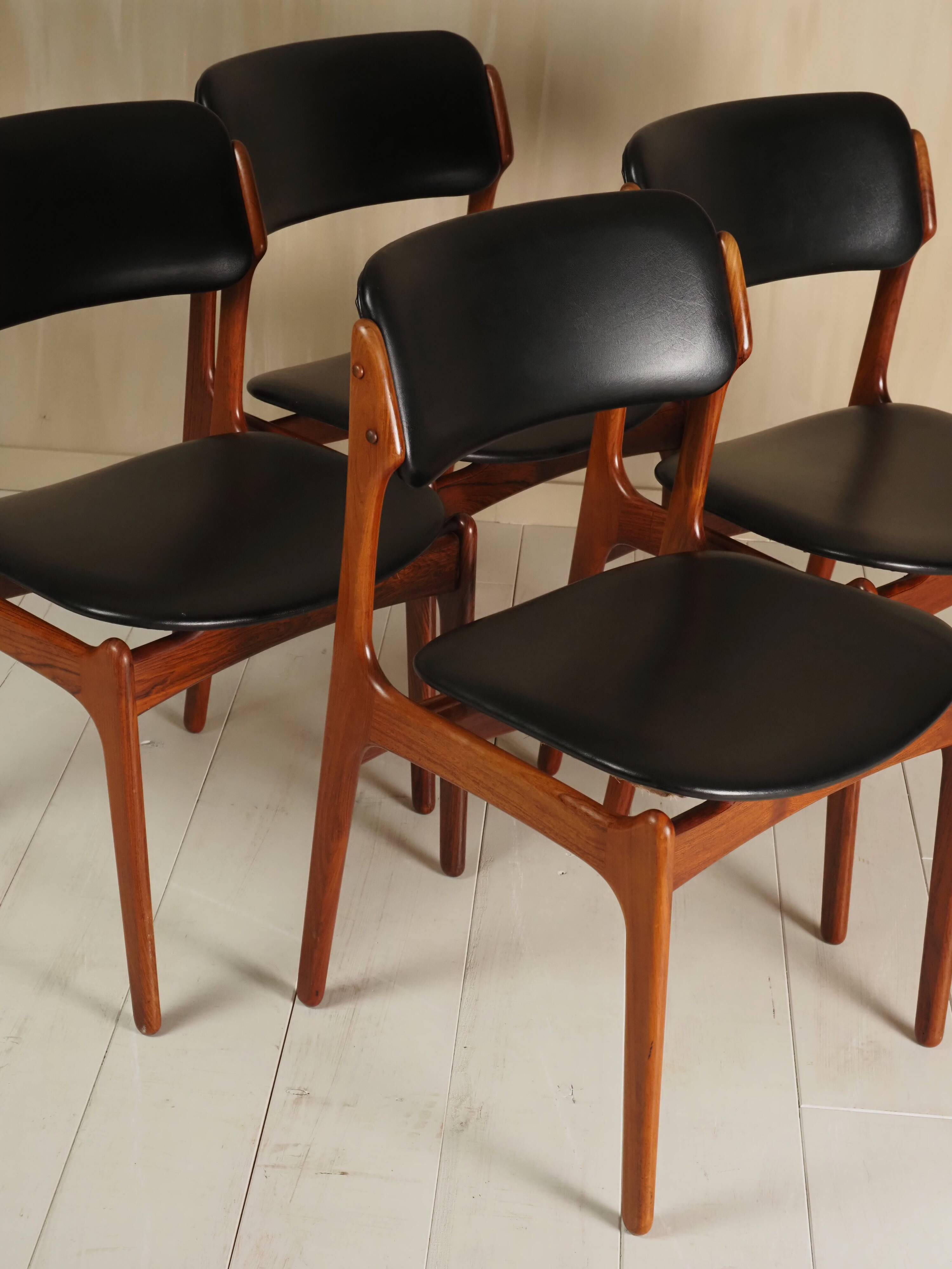 Model 49 dining chairs by Erik Buck for OD Møbler, 1960s