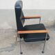 Fauteuil vintage cuir et teck