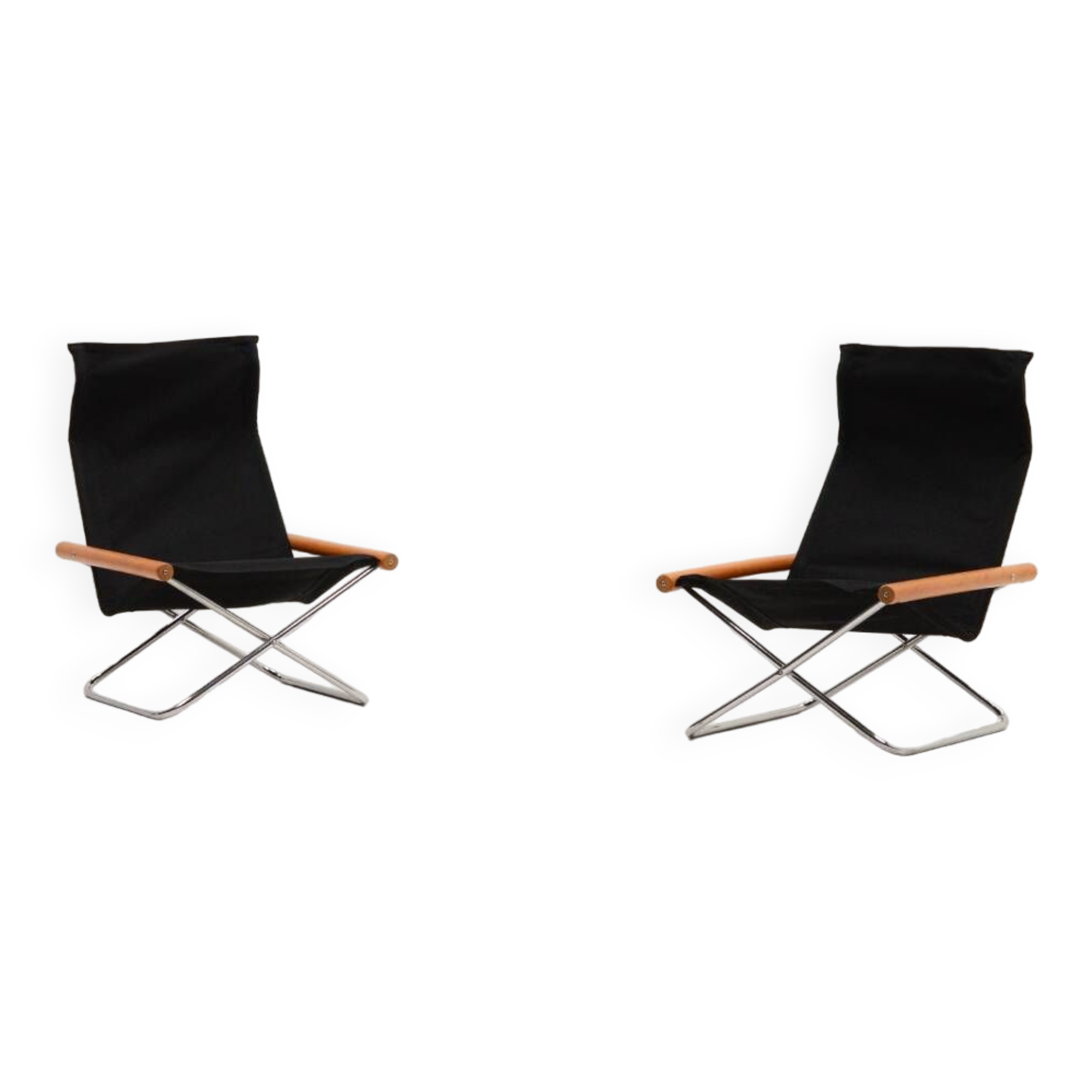 Set of 2 ny chairs by takeshi nii, 1950s japan.