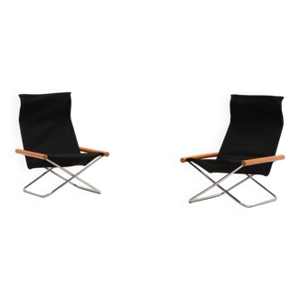 Set of 2 ny chairs by takeshi nii, 1950s japan.