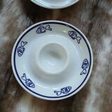 4 White Square Egg Cups