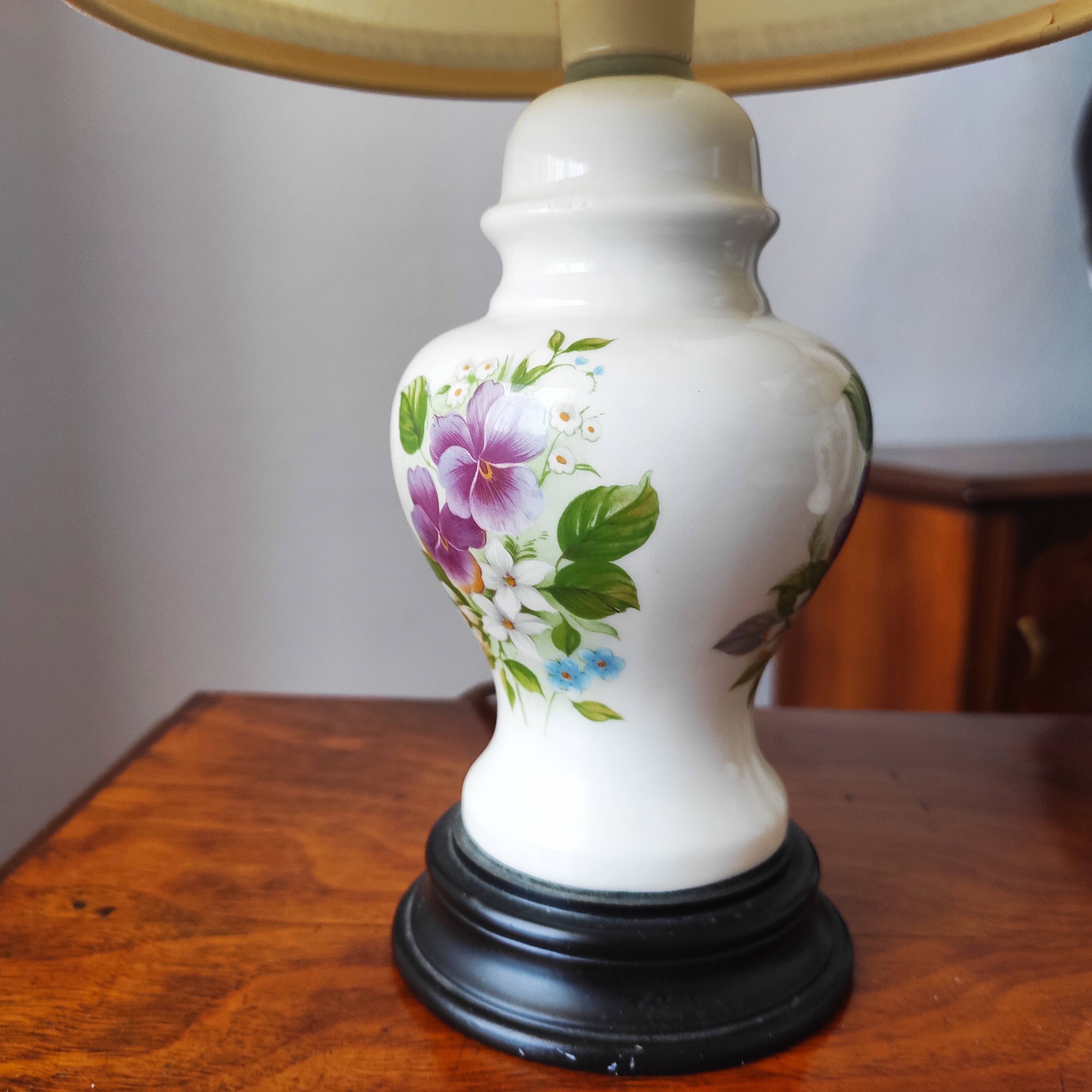 Pair of vintage ceramic bedside lamps