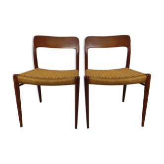 Chaises scandinave corde de Niels Otto Moller